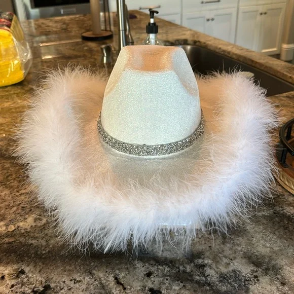 Used once Etsy bridal cowboy hat that lights up solid or flashing Asking 100 obo S1ee8ffcbc9a74994af379dd60bacb  main image 2